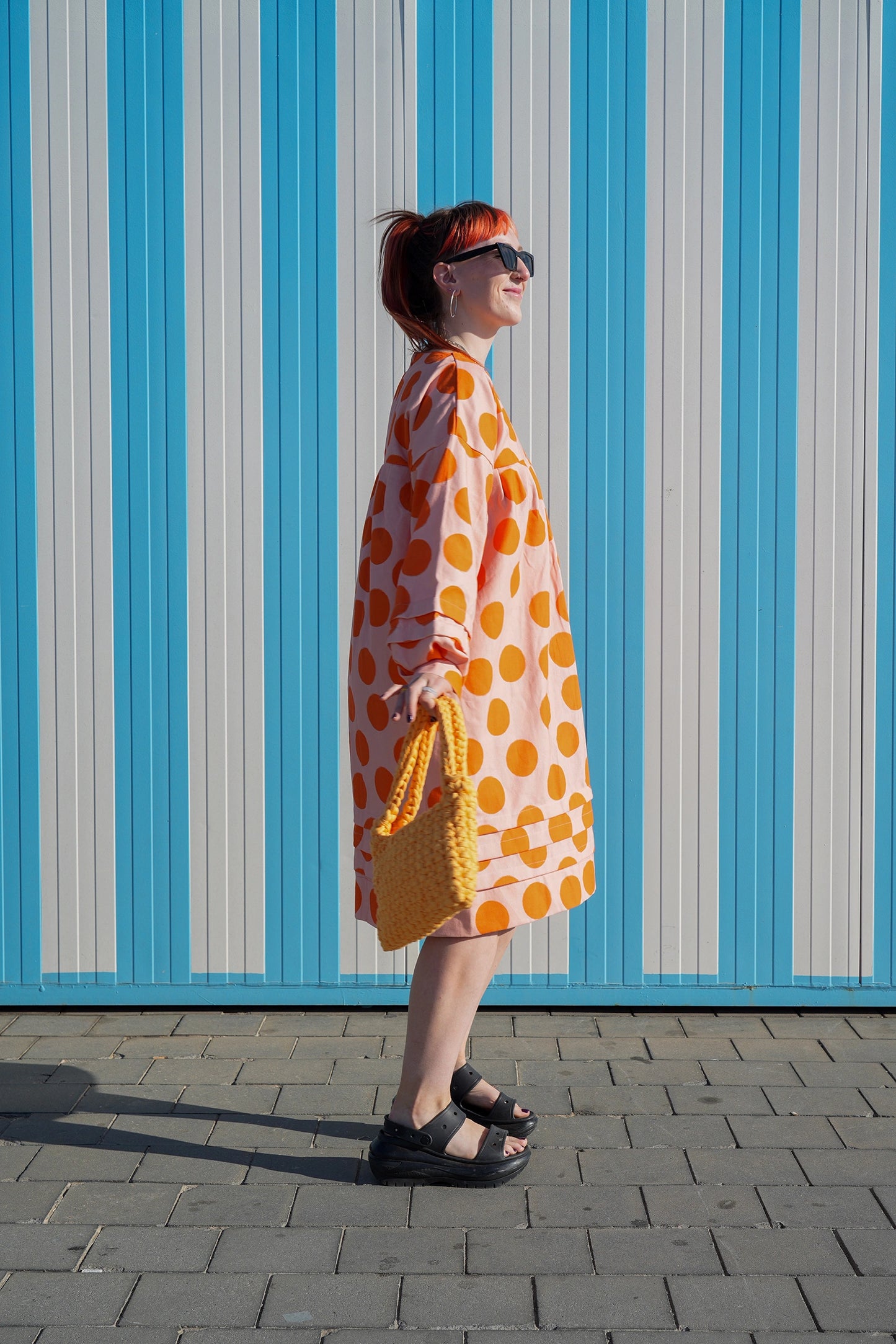 Puffy Dress in Dots, Dots Print