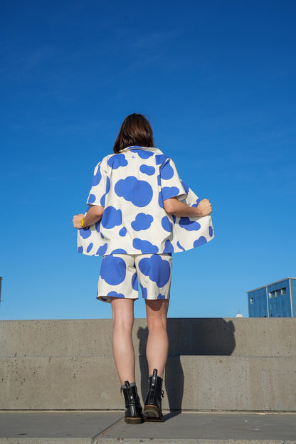 Short Jacket in Sky Print