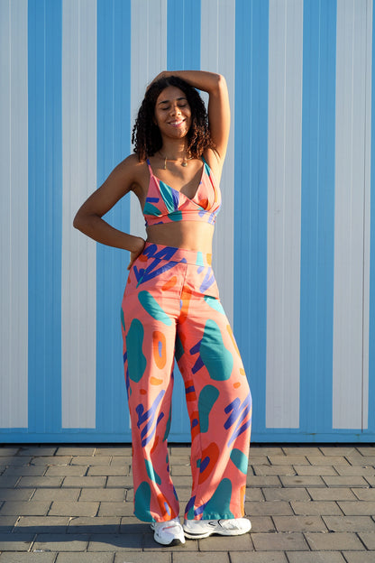 Short Top in Storm Print