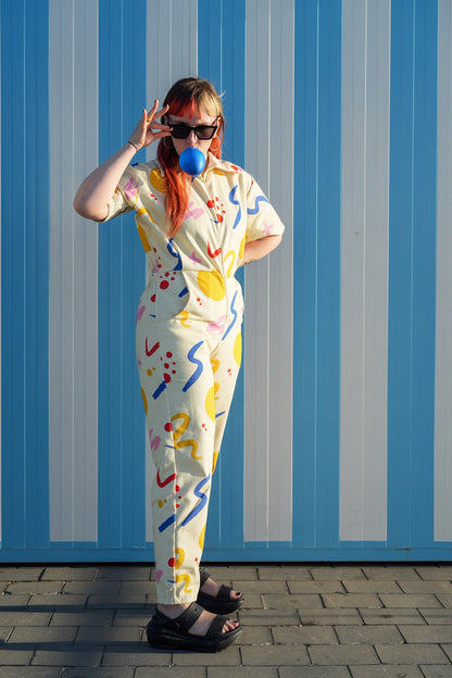 Jumpsuit in Burst Print