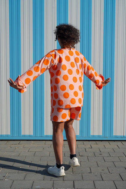 Long Sweater in Dots, Dots Print