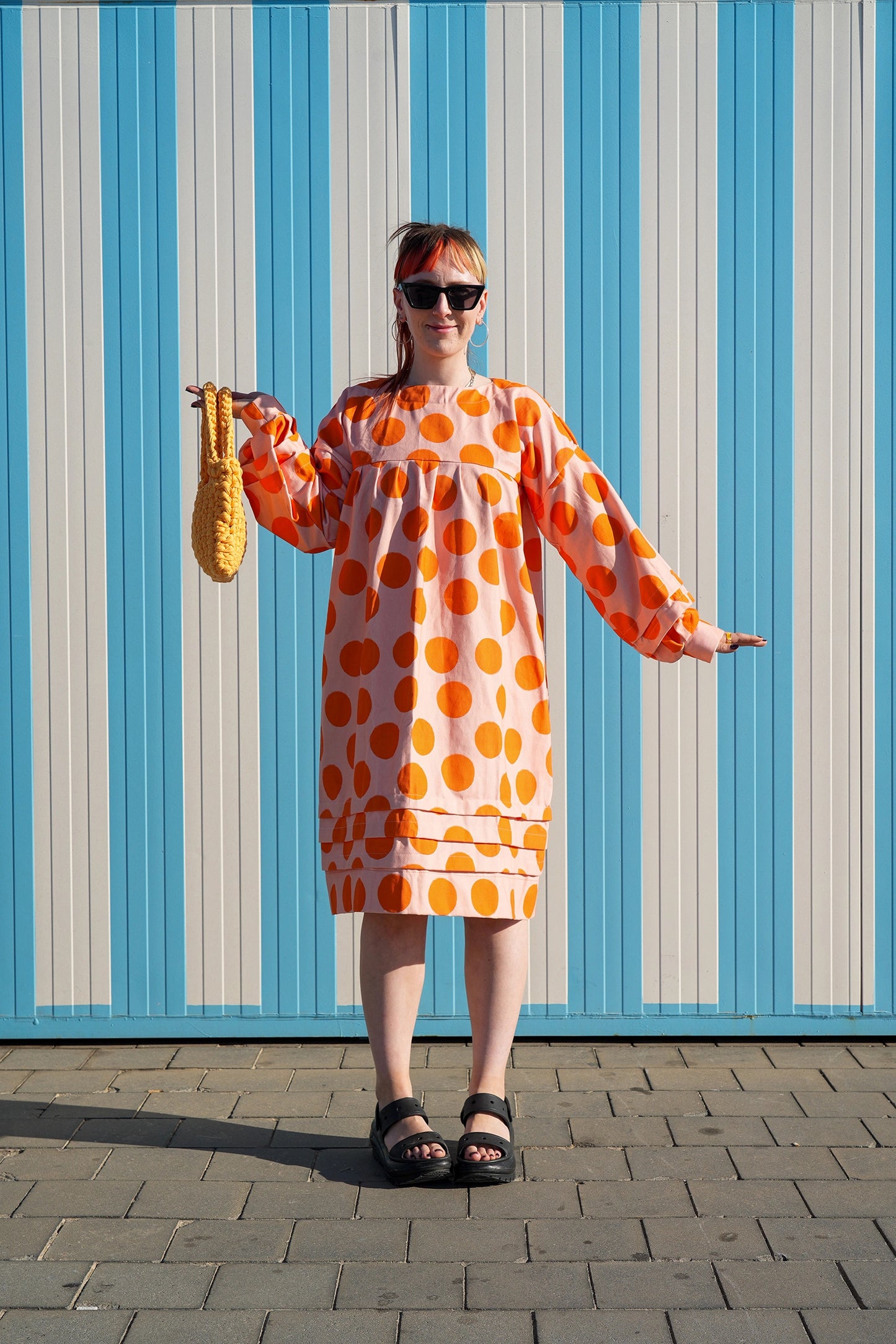 Puffy Dress in Dots, Dots Print