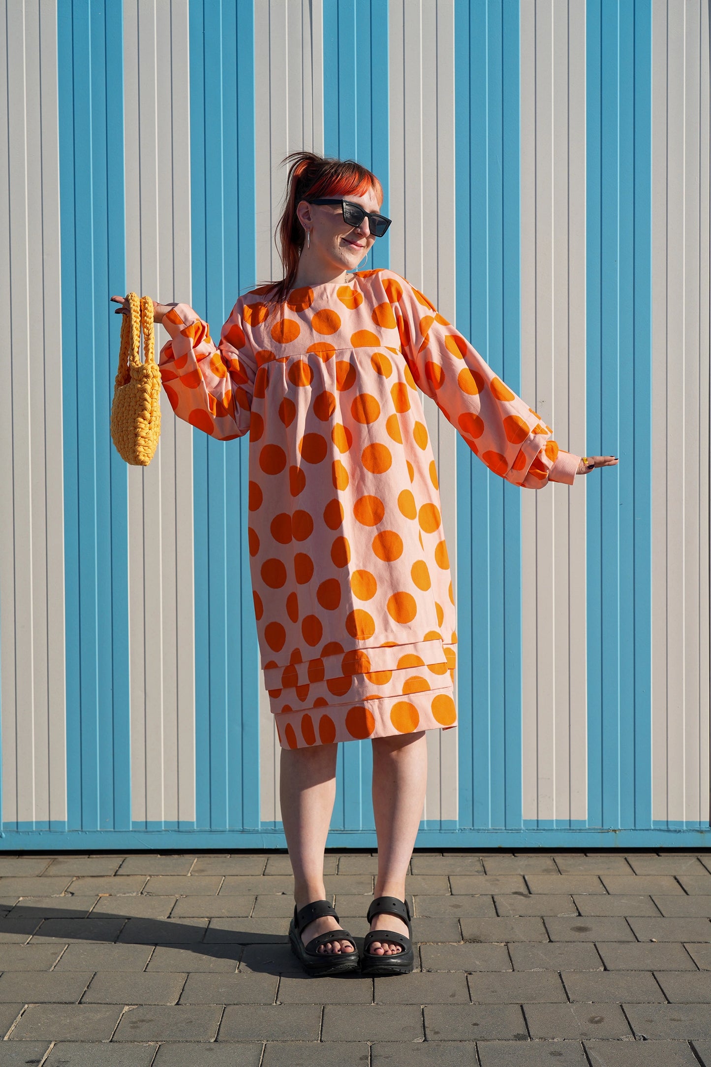 Puffy Dress in Dots, Dots Print