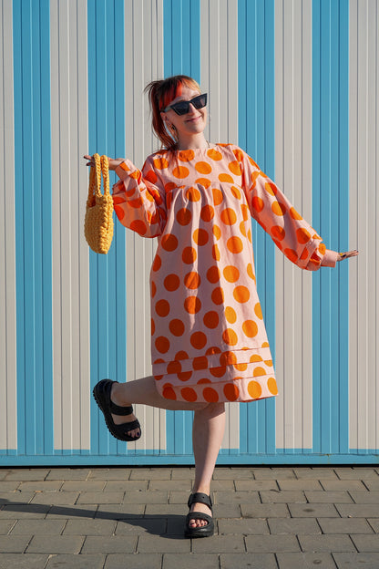Puffy Dress in Dots, Dots Print