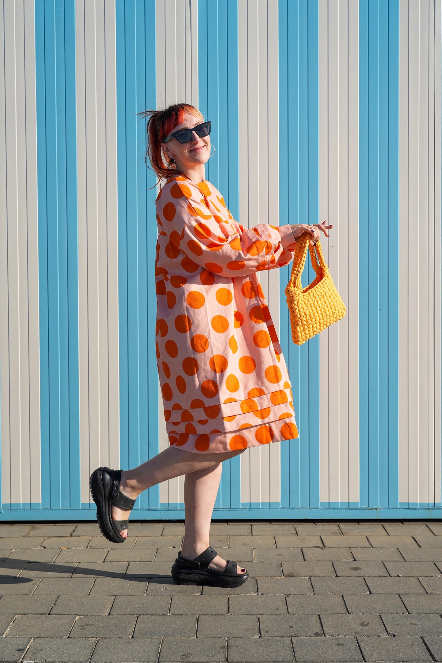 Puffy Dress in Dots, Dots Print